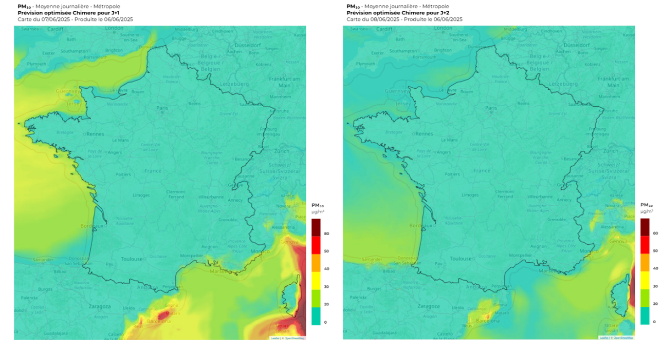 Prevision Prevair 7 et 8 juin 2025